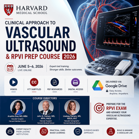 Harvard Clinical Approach to Vascular Ultrasound and RPVI Prep Course 2026