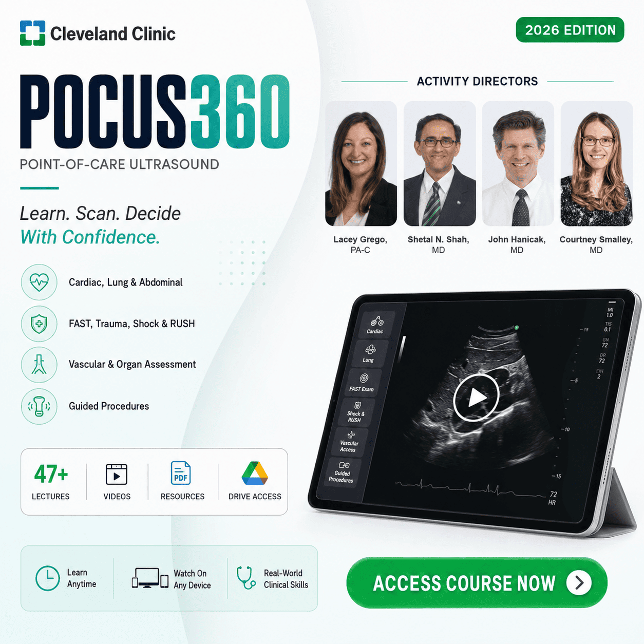 Clinic POCUS360 Integrating Ultrasound Into Outpatient and Inpatient Care 2026